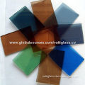 Tinted float glass with dark blue/dark green/bronze/dark grey/Ford blue/Ford green/Europe grey color